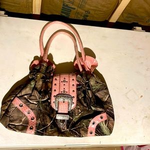 Pink camo purse